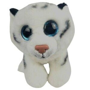 TY Beanie Buddies Tundra White Bengal Tiger 7 inch Plush VelevTY Blue Eyes